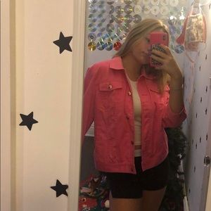 Vintage pink jean jacket